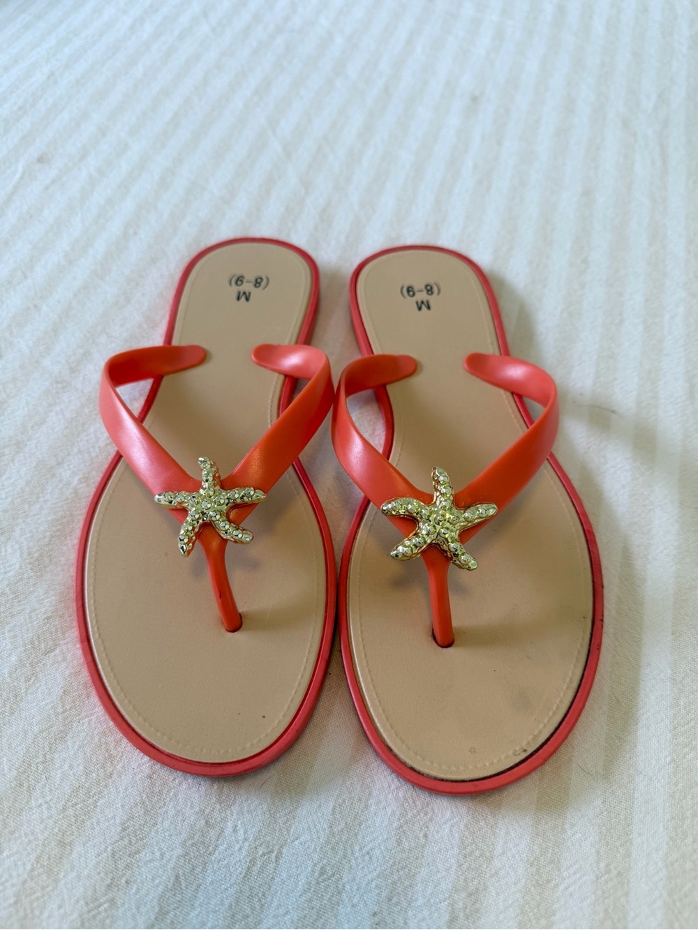 Women’s Coral Starfish Thong Sandals